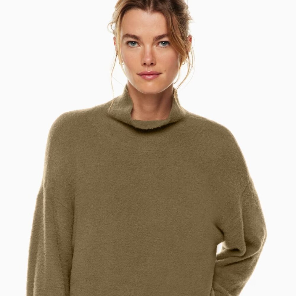 Aritzia Wilfred Free hush knit turtleneck Chenille turtleneck sweater in Copper